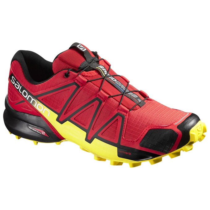 Salomon Trail Løbesko Herre Rød / Gul - SPEEDCROSS 4 (QTUAR-6752)